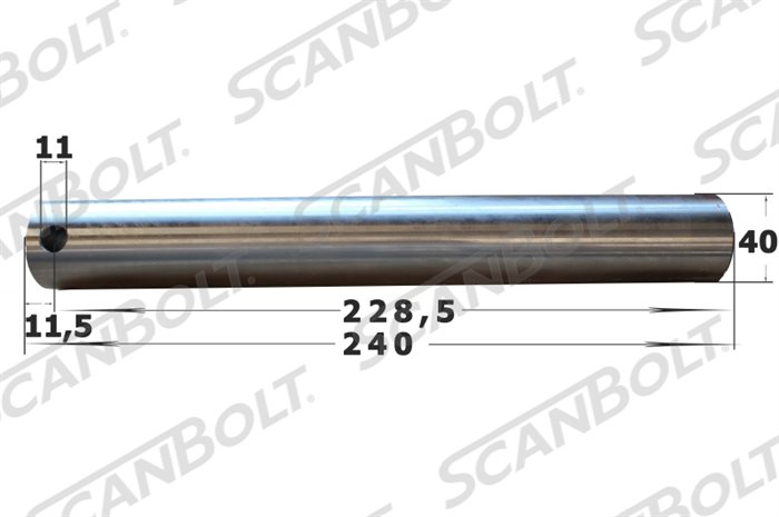 40X240 mm. Bolzen ohne Schmierung