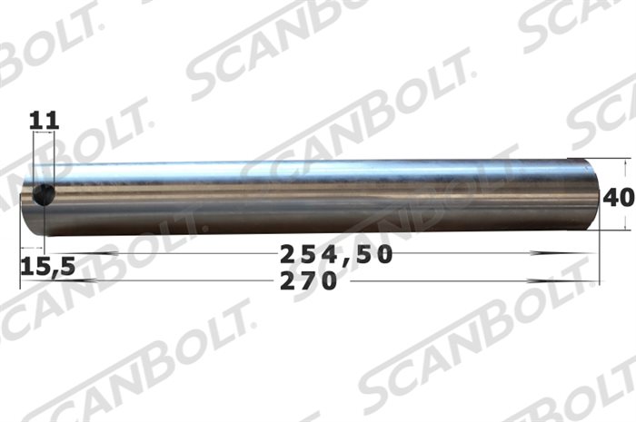 40X270 mm. Bolzen ohne Schmierung